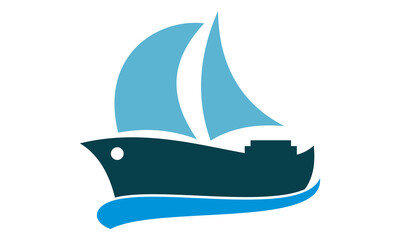 sailing ship logo vector