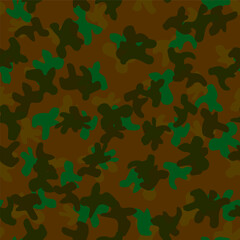 Naklejka premium Military Army Brush. Dirty Camo Paint. Camo Khaki Grunge. Repeat Green Pattern. Brown Fabric Pattern. Abstract Vector Camoflage. Digital Green Camouflage Seamless Paint. Modern Woodland Background.