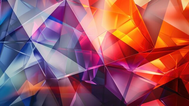 Geometric Multicolored Polygons in the Abstract Background