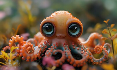 Close-Up of Octopus With Big Eyes.