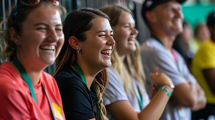 Dedicated volunteers show enthusiastic support in ensuring smooth tournament operations