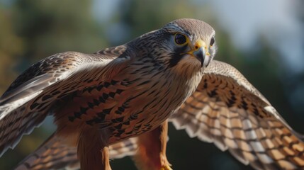 Kestrel commonly found in Europe