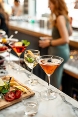Immerse yourself in the refreshing ambiance of this cocktail, accentuated by ice cubes and a juicy orange slice, offering a delightful escape from the everyday hustle.