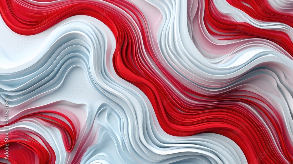 Poster the abstract picture of the two colours of red and silver colours that has been created form of the 