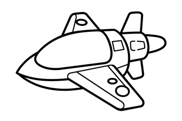 Spaceship for kids coloring book