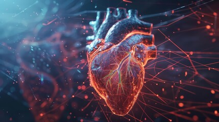 Explore the concept of endorsing a therapeutic apparatus through a 3D projection of a vector sketch, highlighting the importance of monitoring the human heart closely
