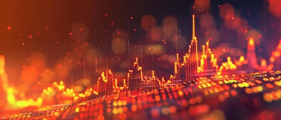 Obraz premium Visual representation of rising bitcoin price