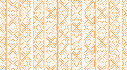 Vertical orange line geometric shape pattern on a off white background
