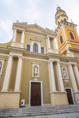 Menton, France - 04-01-2024: the beautiful Basilica of Menton
