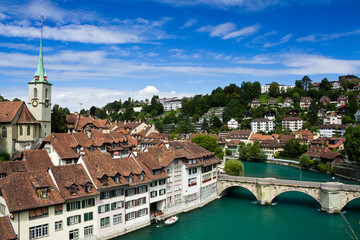 Panoramic view of Bern city center, Switzerland