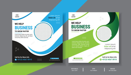 Creative and modern square business flyer design and Corporate banner template square banner design