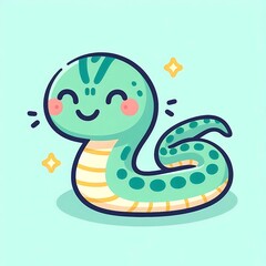 Fototapeta premium Sweety snake illustration 