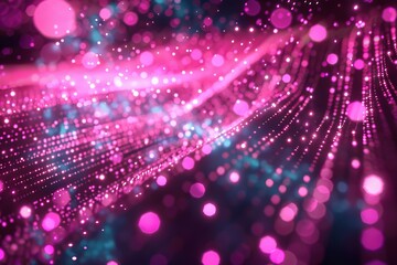 Fototapeta premium A pink and blue background with lights.