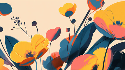 Um close-up de uma flor exótica em detalhes, destacando suas cores vibrantes e formas únicas. - Ilustração wallpaper