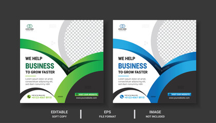 Creative and modern square business flyer design and Corporate banner template square banner design