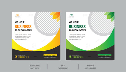 Creative and modern square business flyer design and Corporate banner template square banner design