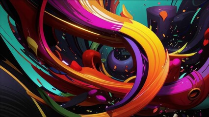 Abstract graffiti-style background.