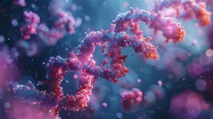 A futuristic background with a spiraling DNA sequence, illustrating the concept of gene therapy