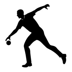 A cricket player pose vector silhouette, white background (51)