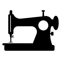 Sewing machine silhouette, vector silhouette, black color silhouette (8)