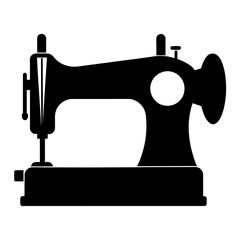 Sewing machine silhouette, vector silhouette, black color silhouette (10)