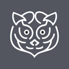 Wolf head animal sign and symbol logo vector design.eps