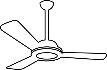 Electric Fan Icon. Multi Series. Ceiling Fan Propellers linear Vector . Electric Indoor Fans Symbol Pack. Air Conditioning, Cooling, Climate Control Technology. Household Appliance Isolated