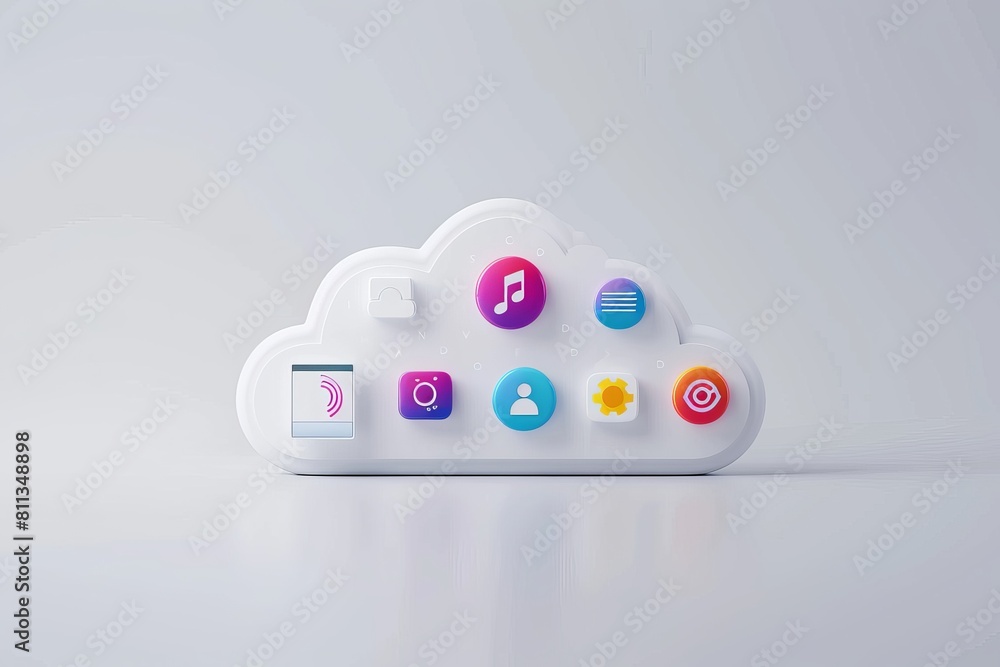 Poster secure remote work platforms developed through cloud technology business in digital collaboration en