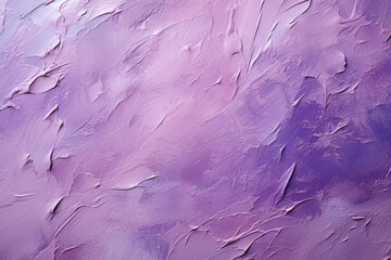 Abstract background with brushstrokes violet acrylic paint, blend of bright lilac and white colors with intricate pattern on wall create with depth and movement