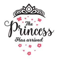 The princess has arrived SVG, Bundle, Baby girl svg, Little girl svg, Newborn girl onesie SVG, Princess svg, Newborn svg, Announcement, Crown svg, for Cricut, Silhouette, Princess SVG, Princess Crown 