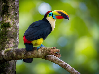 Obraz premium Costa Rican Toucan. Nature's Vibrant Journey.