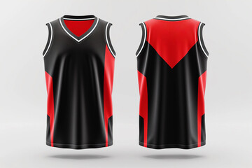 black basketball jersey template for team club, jersey sport, front and back, sleeveless tank top shirt