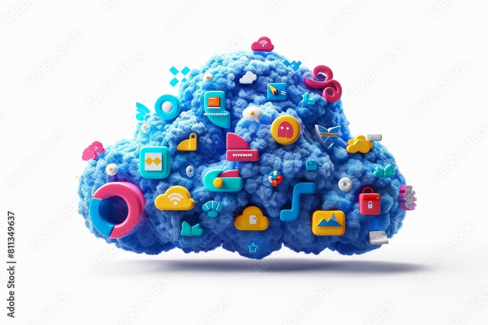 Poster interdisciplinary cloud security and technology virtual team in secure digital environment.
