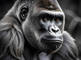 Regal Western lowland gorilla in maturity.
