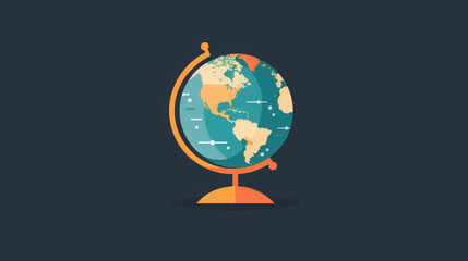 Globe icon against plain background
