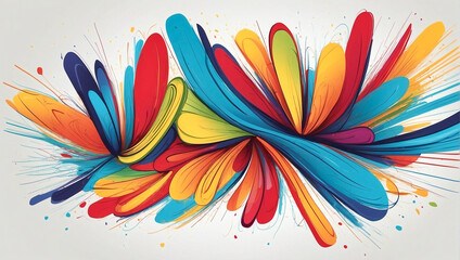 Abstract colorful background with splash of colors.