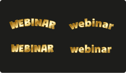 Gold Gradient with Bright Glow webinar lettering