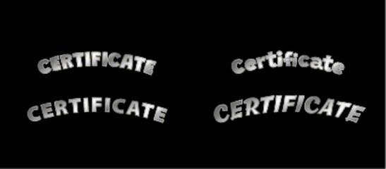 Obraz premium Silver Gradient with Bright Glow Certificate lettering