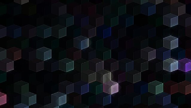 Beautiful videos that glow, shine brightly that regulate subtle movements with colorful stripes on a black background	