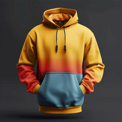 colourful hoodie mockup for boutique , banner , photo shoot generated by AI