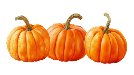 pumpkins isolated on a transparent background