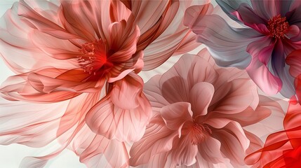 Fototapeta premium Abstract floral background ,wallpaper and wall art concept ,wall decoration ,flower decoration : Generative AI