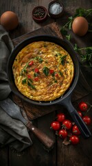 an omelette, simple and quick, culinary dish