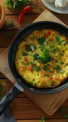 an omelette, simple and quick, culinary dish