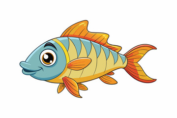 hogfish cartoon vector illustration