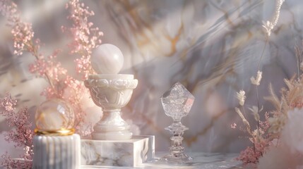 A white table adorned with a vase overflowing with colorful flowers