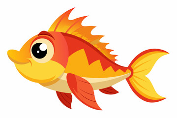 hogfish cartoon vector illustration