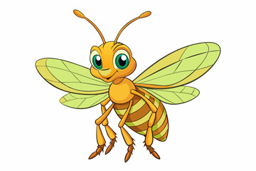  bee cartoon vector illustration