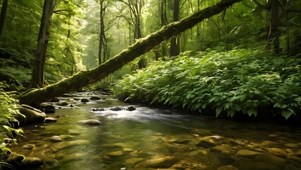 Obraz premium Stream in the forest