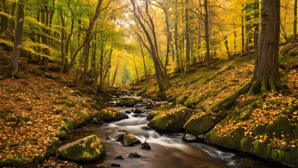 Obraz premium Stream in the forest